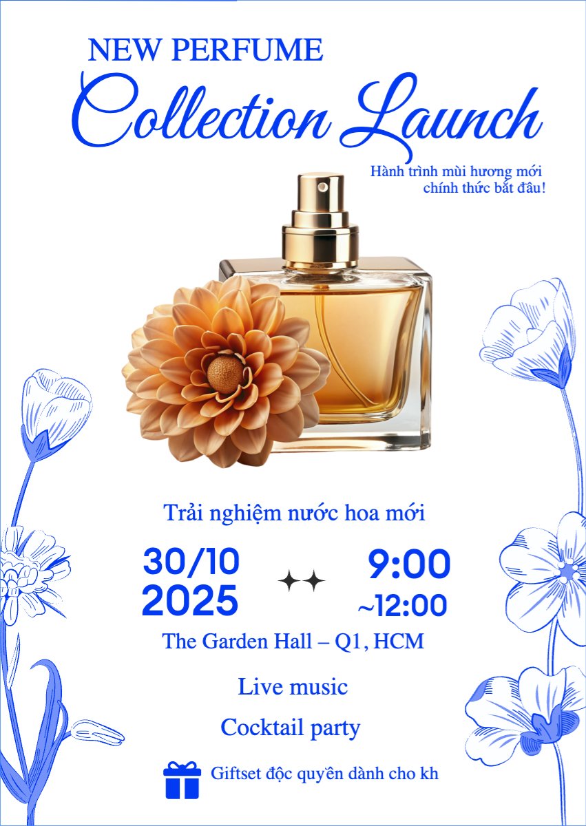 Mẫu Thư mời Nước hoa, perfume, spa, beauty, làm đẹp, thẩm mỹ, hiện đại, sang trọng, modern — LayerPic