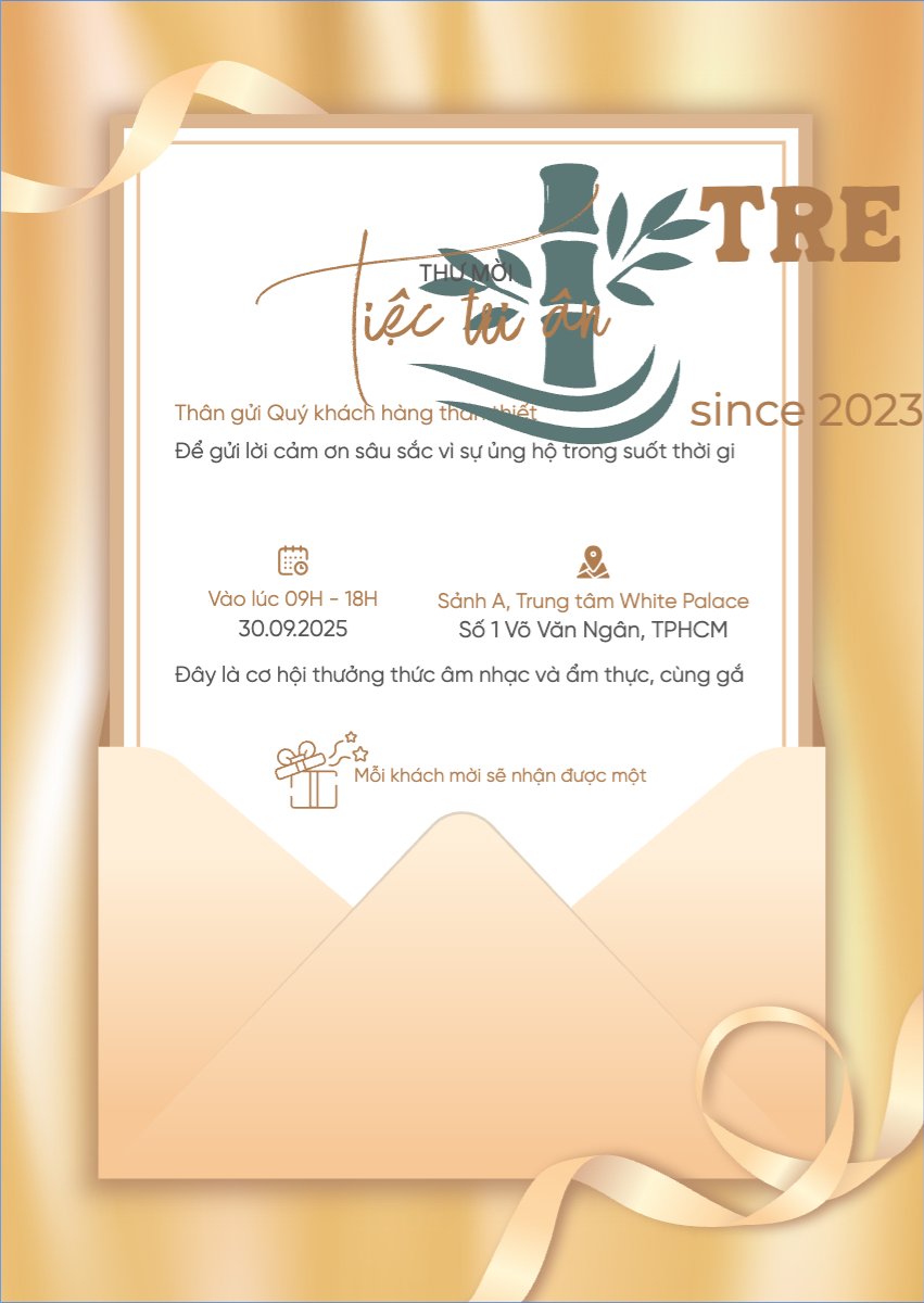 Mẫu Thư mời Tri ân, văn phòng, office, sự kiện, event, hiện đại, sang trọng, modern — LayerPic