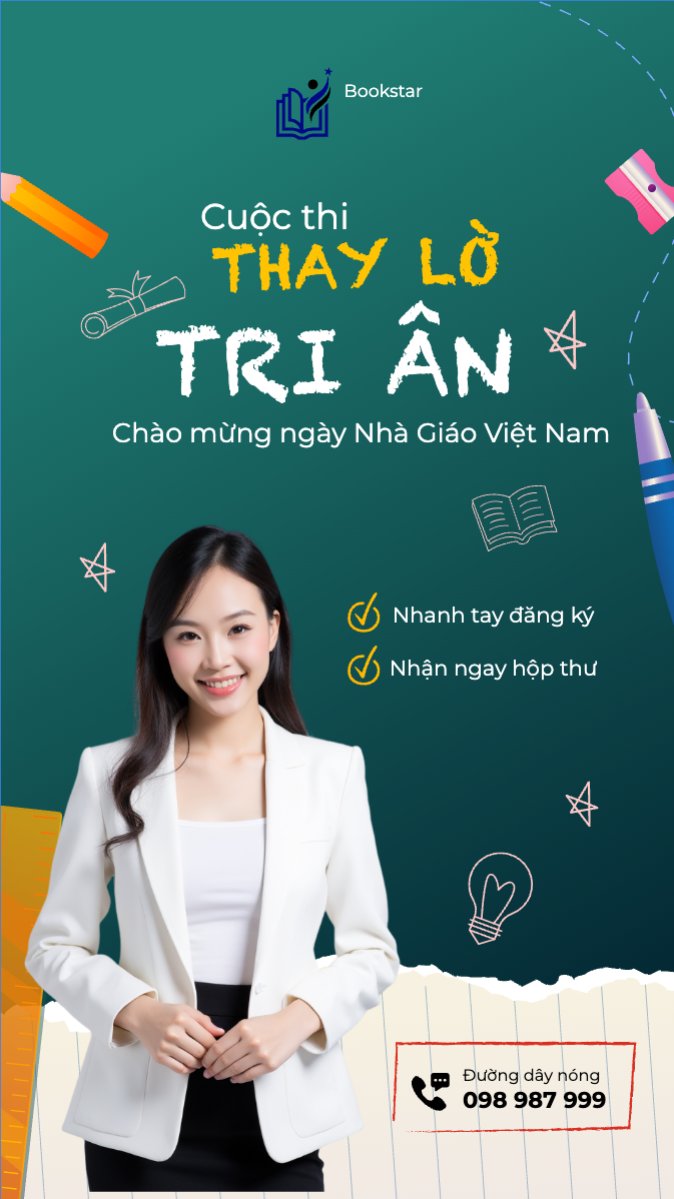 Mẫu Bài post MXH (9:16) Giáo dục, education, school, trường học, sinh viên, học sinh, đại học, student — LayerPic
