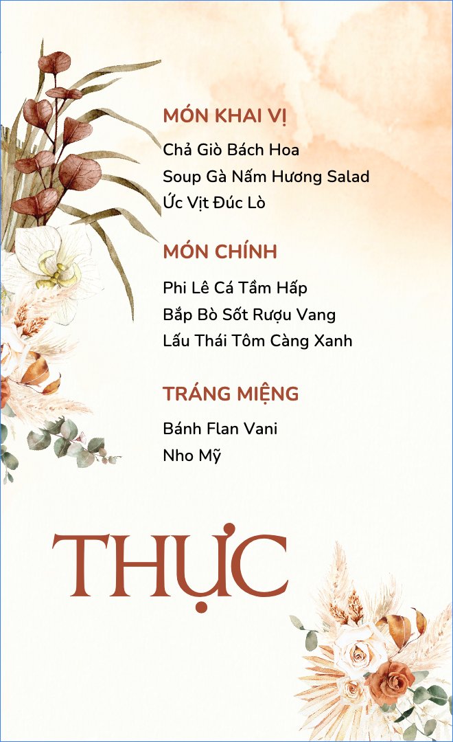 Burnt Orange, hoa lá, thiên nhiên, floral, màu nước, watercolor