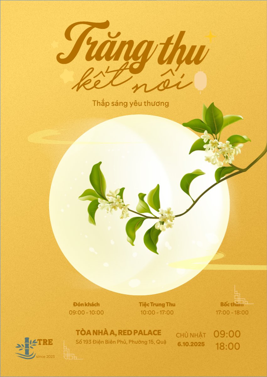 Mẫu Thư mời Trung thu, Tết Đoàn Viên, mid-autumn festival, sự kiện, event, hiện đại, modern, sang trọng, đơn giản — LayerPic