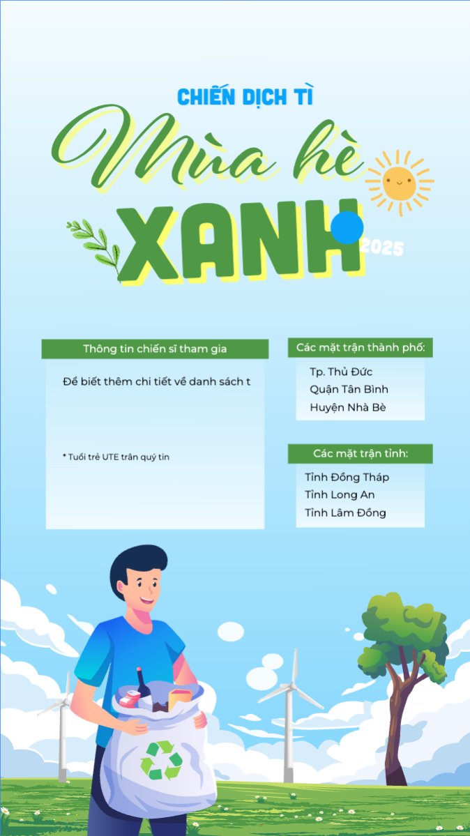 Mẫu Bài post MXH (9:16) Mùa hè xanh, tình nguyện, thiện nguyện, nhập học, giáo dục, education, school, trường học — LayerPic