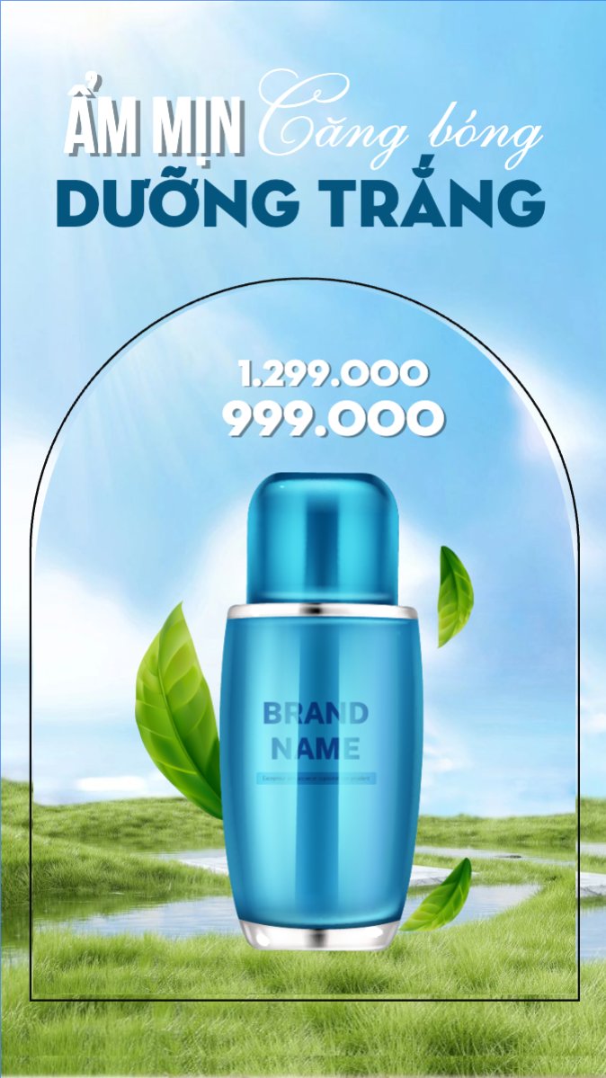 Mẫu Bài post MXH (9:16) Spa, beauty, làm đẹp, thẩm mỹ, comestic — LayerPic