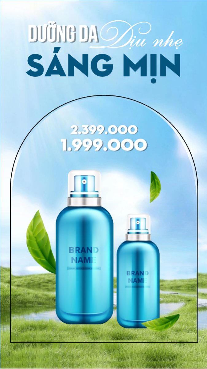 Mẫu Bài post MXH (9:16) Spa, beauty, làm đẹp, thẩm mỹ, comestic — LayerPic