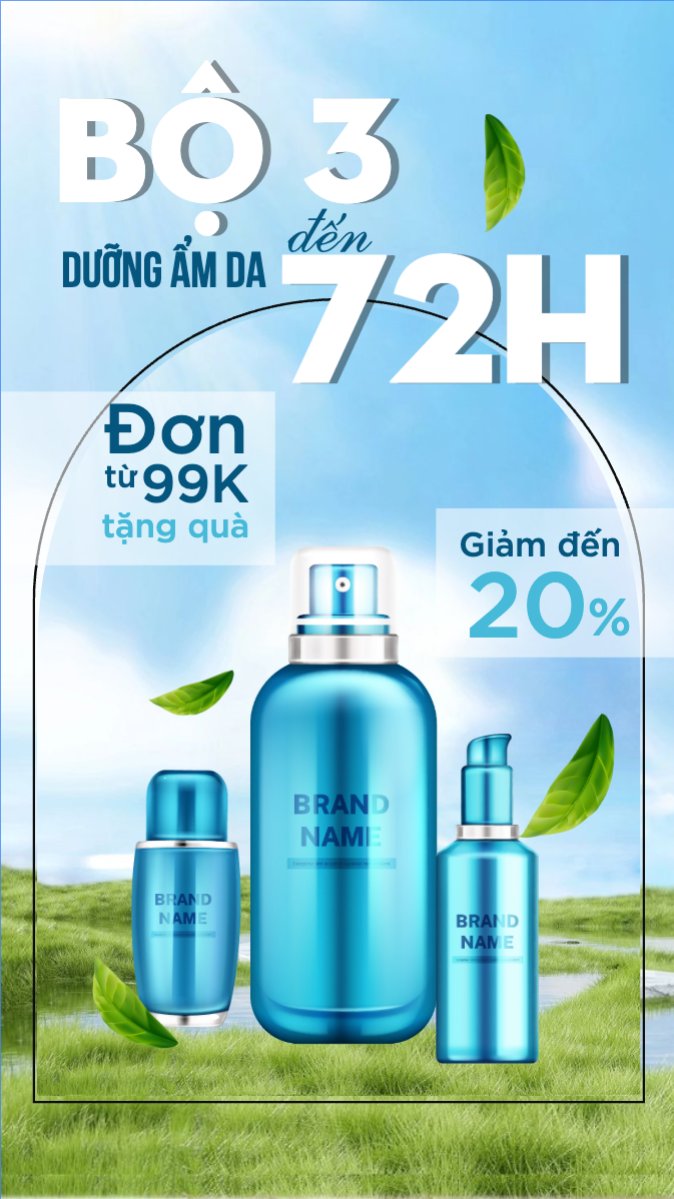 Mẫu Bài post MXH (9:16) Spa, beauty, làm đẹp, thẩm mỹ, comestic — LayerPic