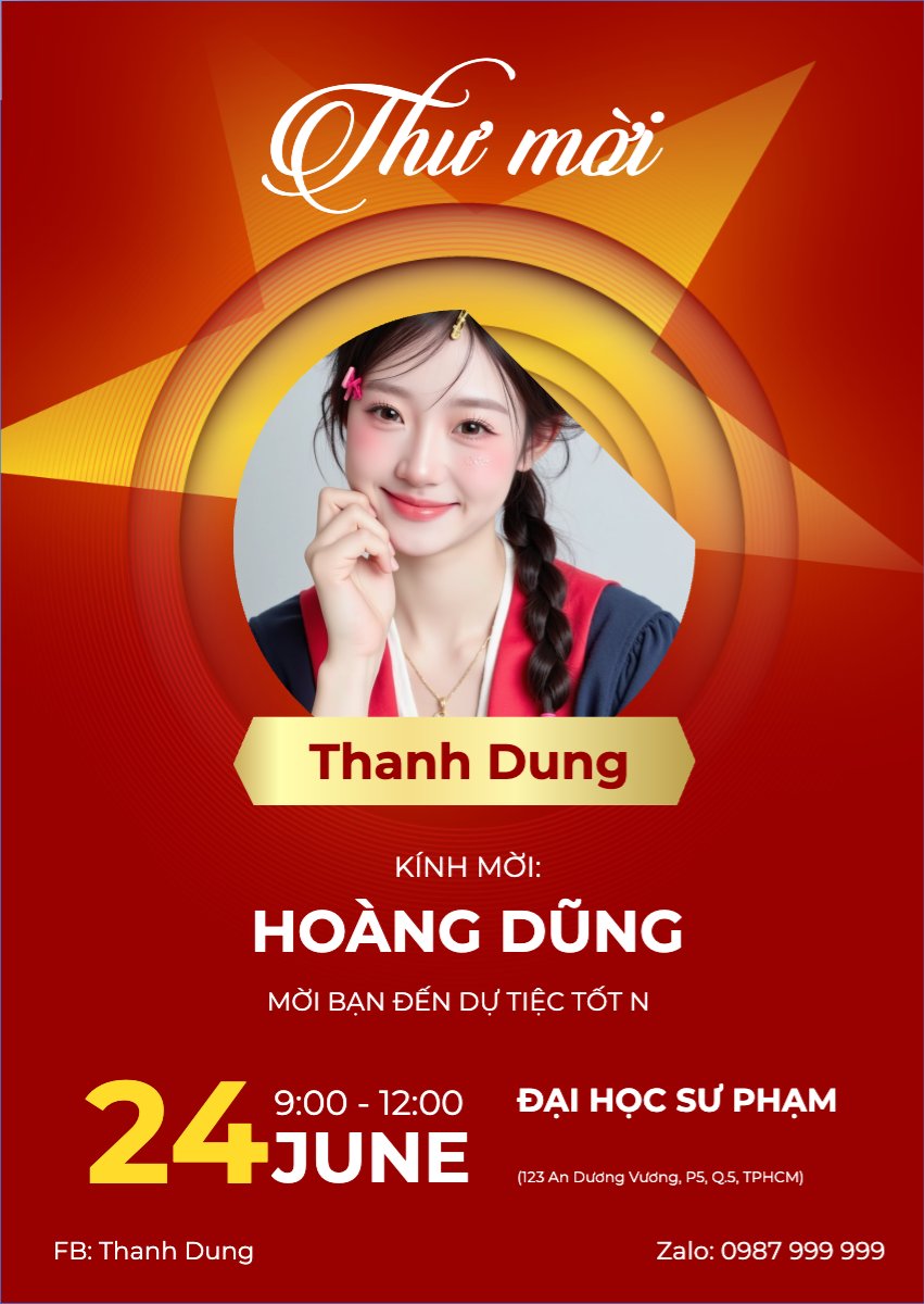 Mẫu Thư mời Tốt nghiệp, kỉ yếu, Graduation, yearbook, hiện đại, sang trọng, modern, Việt Nam — LayerPic