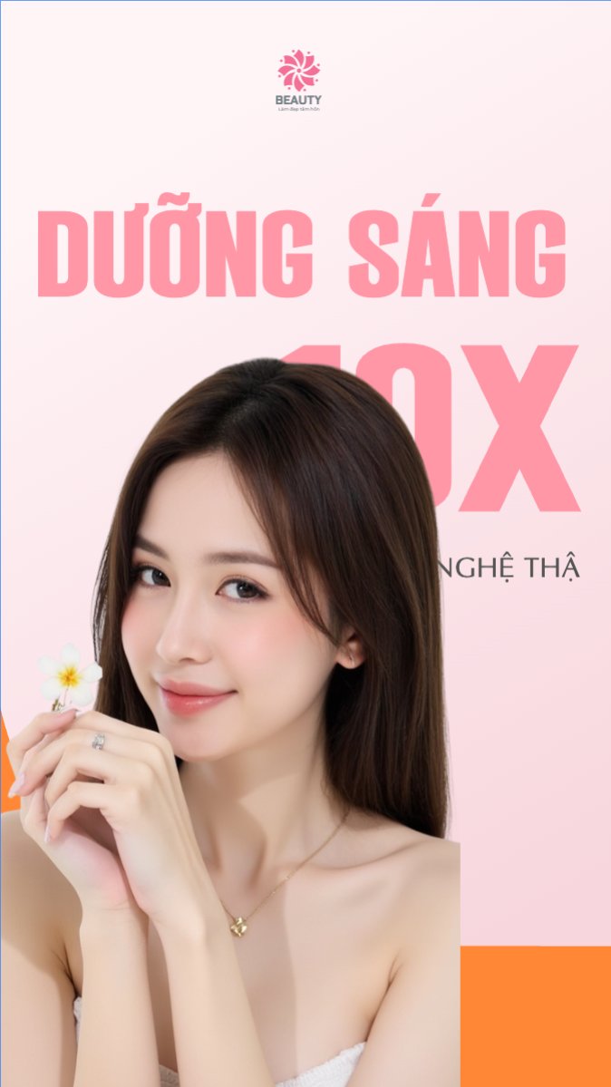 Mẫu Bài post MXH (9:16) Spa, beauty, làm đẹp, thẩm mỹ, comestic — LayerPic