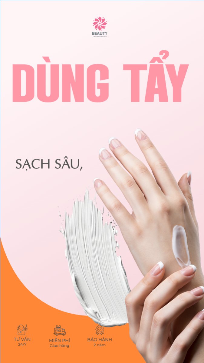 Mẫu Bài post MXH (9:16) Spa, beauty, làm đẹp, thẩm mỹ, comestic — LayerPic