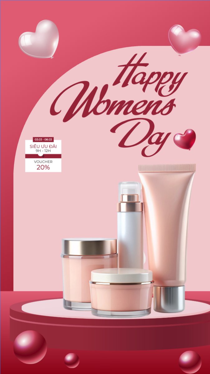 Mẫu Bài post MXH (9:16) Ngày phụ nữ Việt Nam, women's day, 20/10, sự kiện, event, chương trình, sale, giải trí, entertainment — LayerPic
