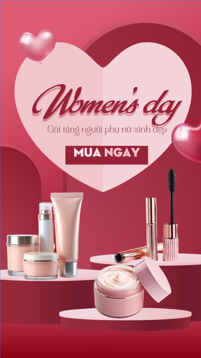 Mẫu Bài post MXH (9:16) Ngày phụ nữ Việt Nam, women's day, 20/10, sự kiện, event, chương trình, sale, giải trí, entertainment — LayerPic