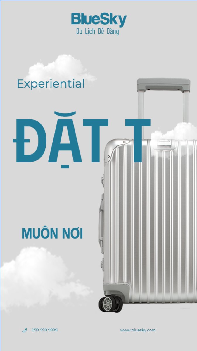 Mẫu Bài post MXH (9:16) Du lịch, travel, tourism, trải nghiệm, khám phá — LayerPic