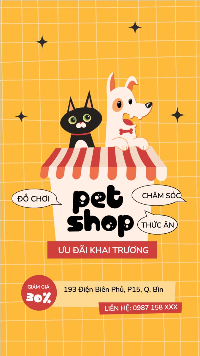Mẫu Bài post MXH (9:16) Giảm giá, sale, pet, thú cưng, thú nuôi, động vật, animal — LayerPic