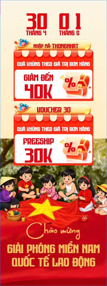 Mẫu Standee Chào mừng ngày Giải phóng miền Nam, thống nhất đất nước — LayerPic