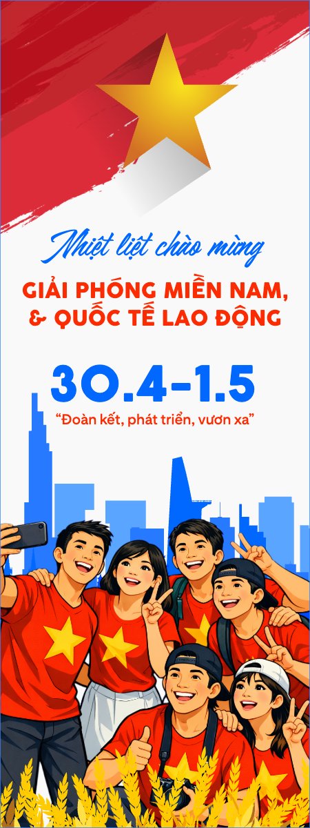 Mẫu Standee Nhiệt liệt chào mừng ngày Giải phóng miền Nam, thống nhất đất nước — LayerPic