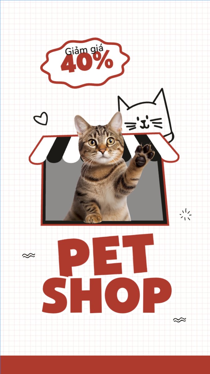 Mẫu Bài post MXH (9:16) Giảm giá, sale, pet, thú cưng, thú nuôi, động vật, animal — LayerPic