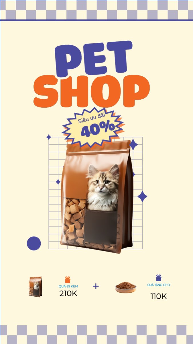 Mẫu Bài post MXH (9:16) Giảm giá, sale, pet, thú cưng, thú nuôi, động vật, animal — LayerPic