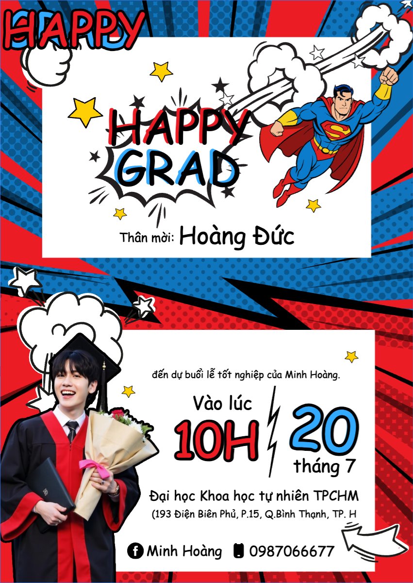 Tốt nghiệp, kỉ yếu, Graduation, yearbook, , dễ thương, cute, chibi, hoạt hình, cartoon, superman