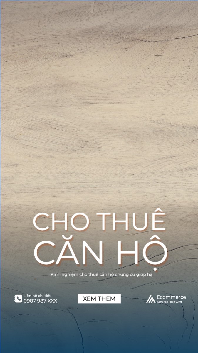 Mẫu Bài post MXH (9:16) Cho thuê, nhà, xây dựng, build, nội thất, bất động sản, interior, real estate — LayerPic