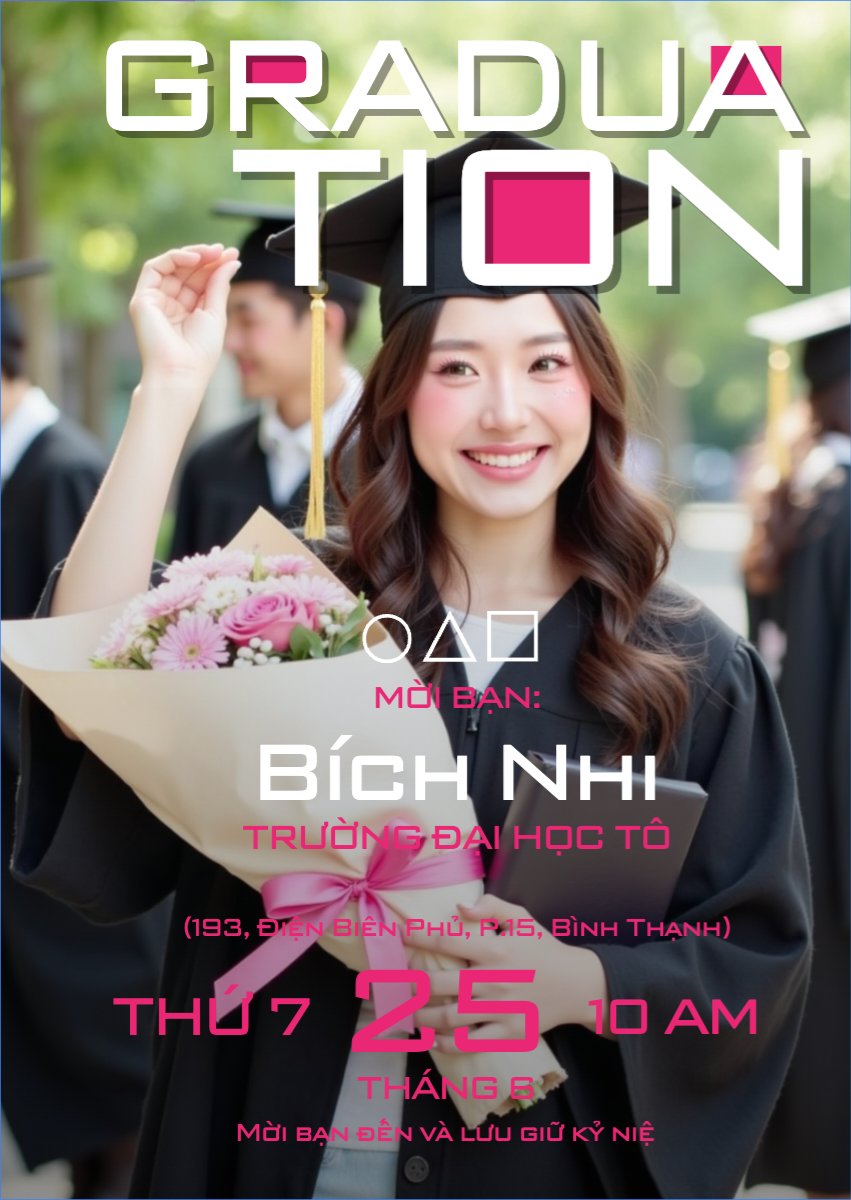 Tốt nghiệp, kỉ yếu, Graduation, yearbook, dễ thương, cute, chibi, hoạt hình, cartoon, squid game