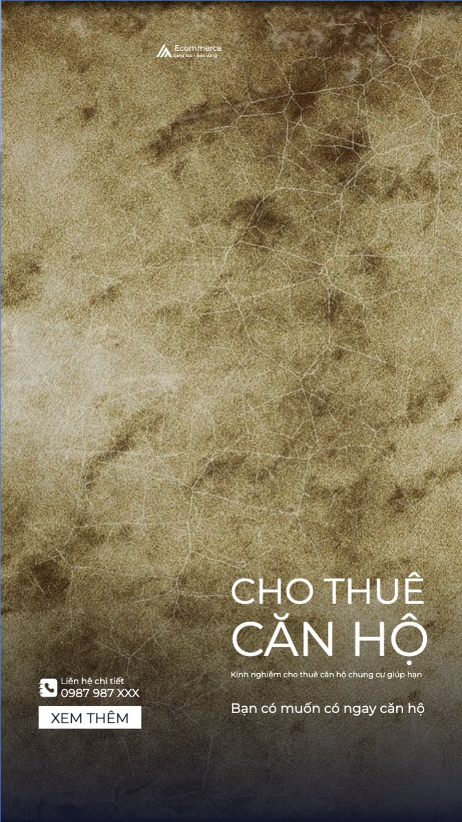 Mẫu Bài post MXH (9:16) Cho thuê, nhà, xây dựng, build, nội thất, bất động sản, interior, real estate — LayerPic
