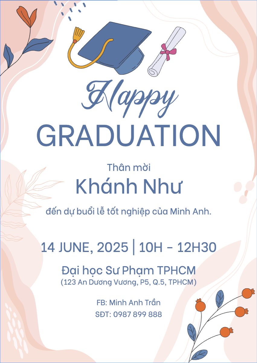 Mẫu Thư mời Tốt nghiệp, kỉ yếu, Graduation, yearbook, trừu tượng, abstract, geometric, hình học — LayerPic