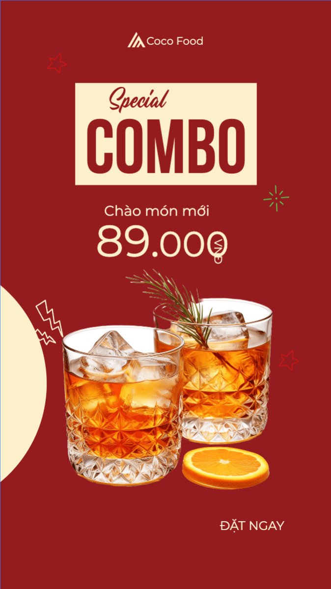 Mẫu Bài post MXH (9:16) Giảm giá, sale, nước uống, juice, giải khát, F&B, drink — LayerPic