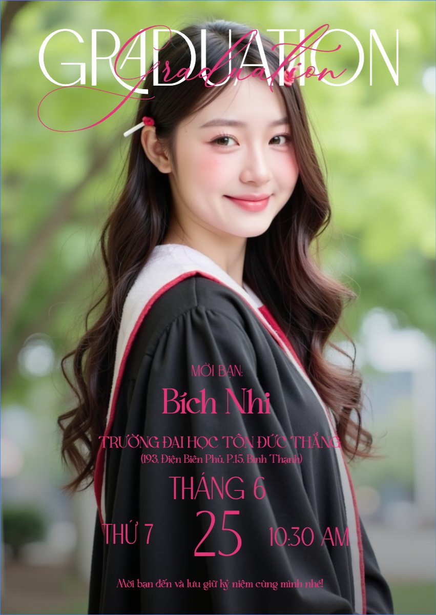 Mẫu Thư mời Tốt nghiệp, kỉ yếu, Graduation, yearbook, hiện đại, sang trọng, modern — LayerPic