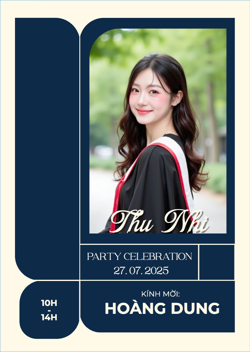 Mẫu Thư mời Tốt nghiệp, kỉ yếu, Graduation, yearbook, hiện đại, sang trọng, modern — LayerPic