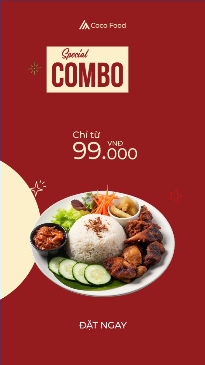 Mẫu Bài post MXH (9:16) Giảm giá, sale, đồ ăn, food, thực phẩm, ẩm thực, món ăn, F&B, thức ăn — LayerPic
