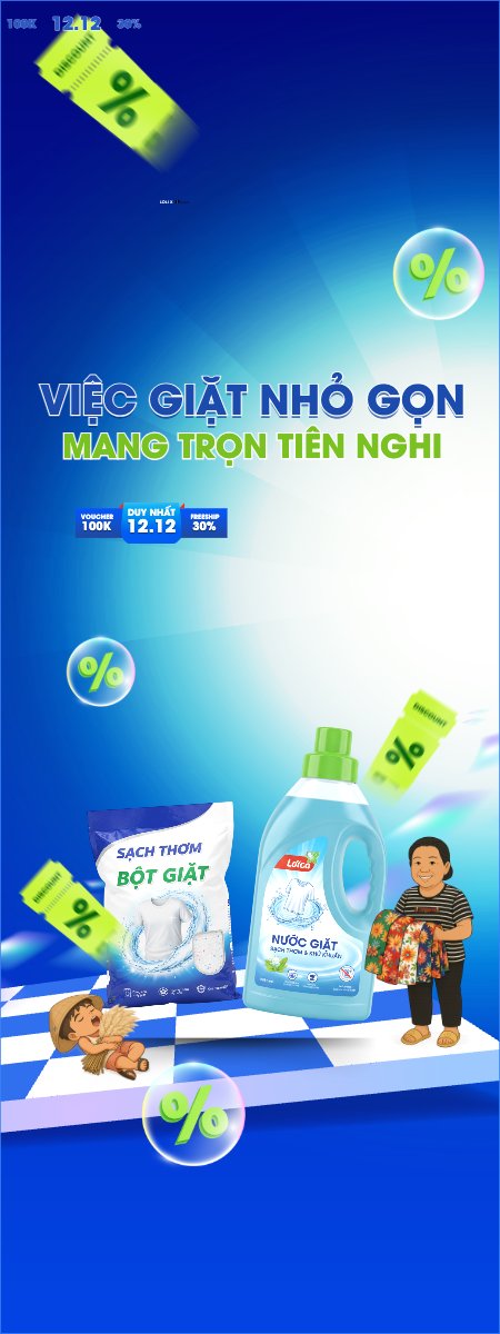 Mẫu Standee Việc giặt nhỏ gọn mang trọn tiện nghi — LayerPic