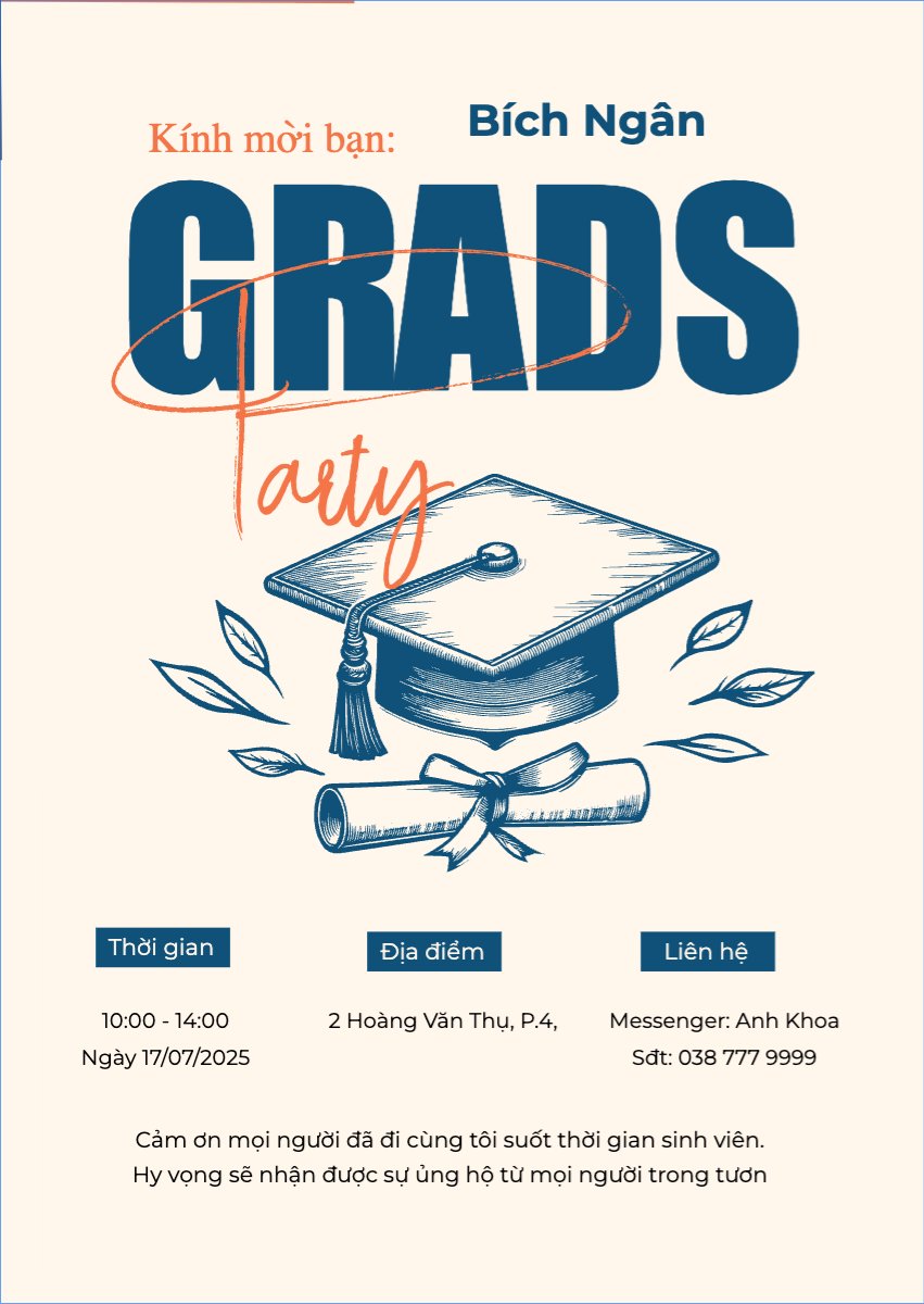 Mẫu Thư mời Tốt nghiệp, kỉ yếu, Graduation, yearbook, cổ điển, vintage, retro, classic — LayerPic