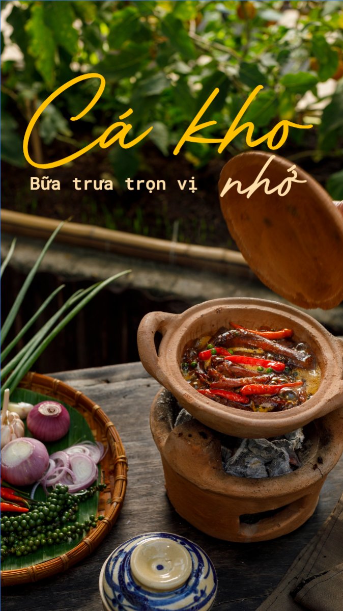 Mẫu Bài post MXH (9:16) Đồ ăn, food, thực phẩm, ẩm thực, món ăn, F&B, nhà hàng, thức ăn, món Việt — LayerPic