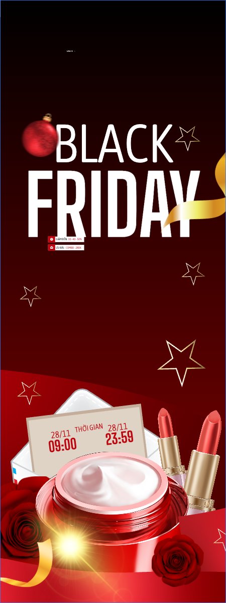 Mẫu Standee Black friday giảm giá — LayerPic