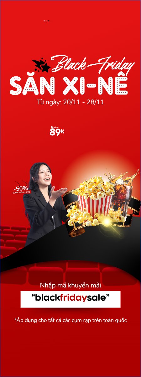 Mẫu Standee Black friday săn xi-nê — LayerPic