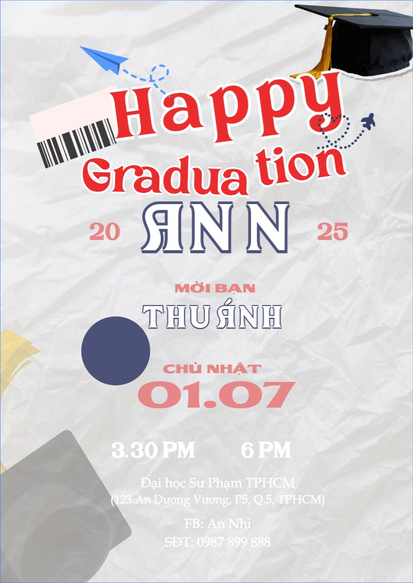 Mẫu Thư mời Tốt nghiệp, kỉ yếu, Graduation, yearbook, cổ điển, vintage, retro, classic, y2k — LayerPic