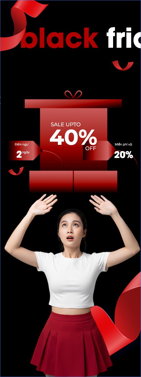 Mẫu Standee Black friday giảm giá — LayerPic