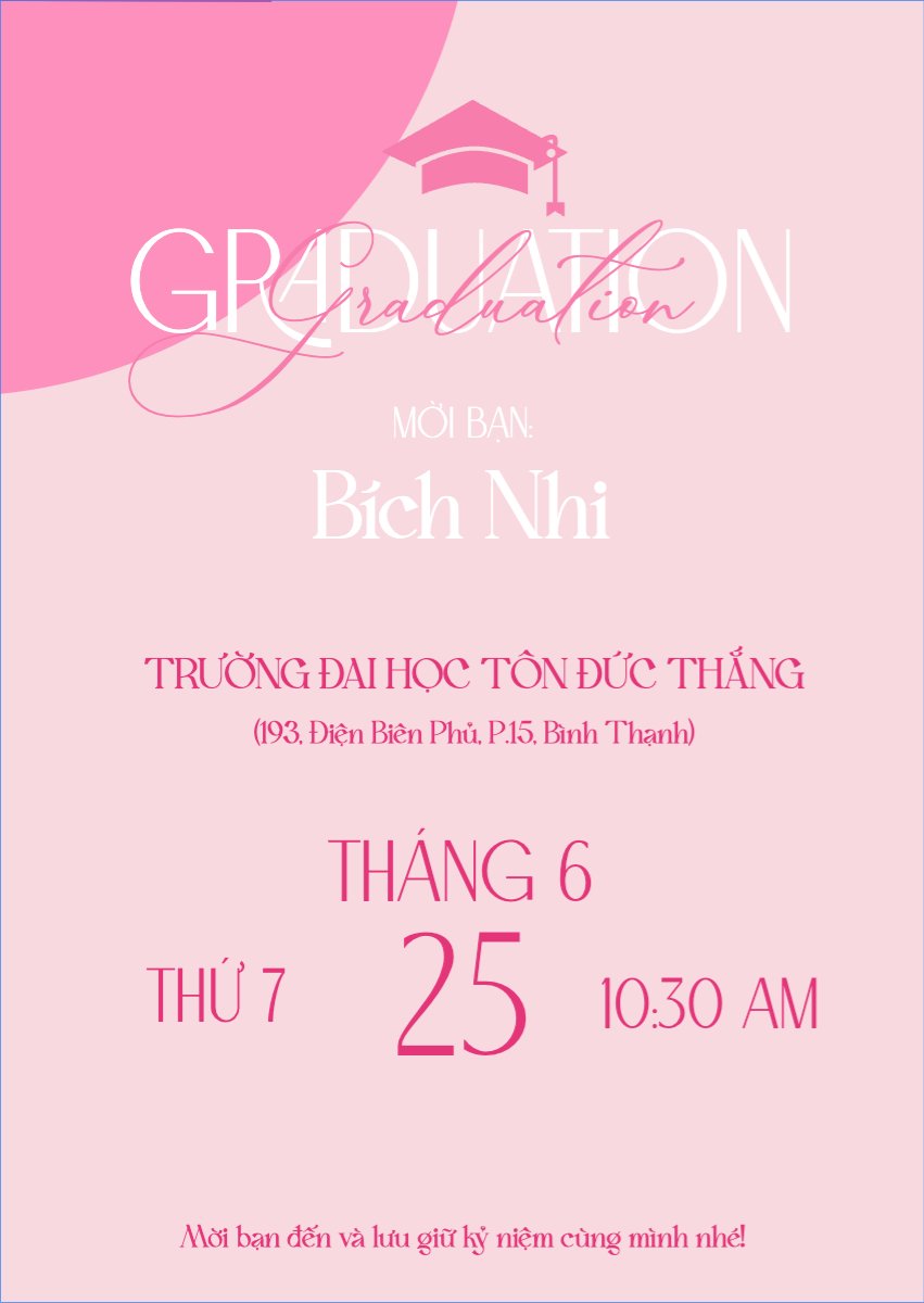 Mẫu Thư mời Tốt nghiệp, kỉ yếu, Graduation, yearbook, hiện đại, sang trọng, modern — LayerPic