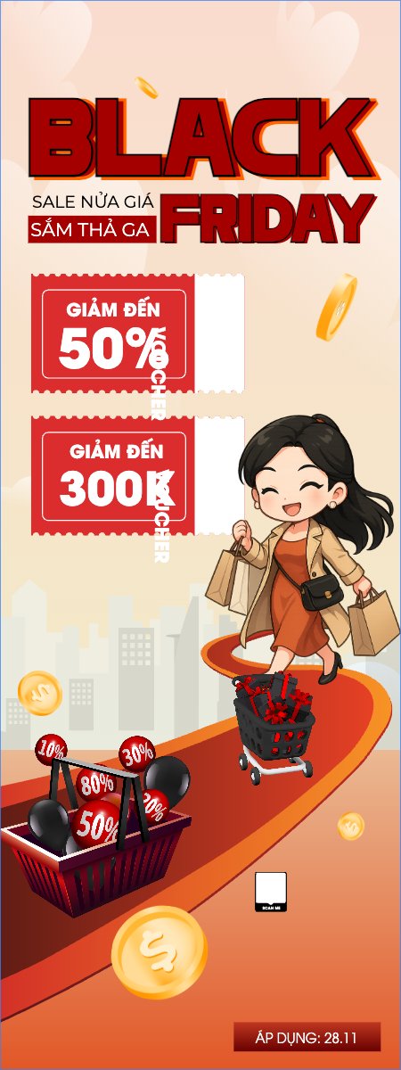 Mẫu Standee Sale nửa giá sắm thả ga — LayerPic