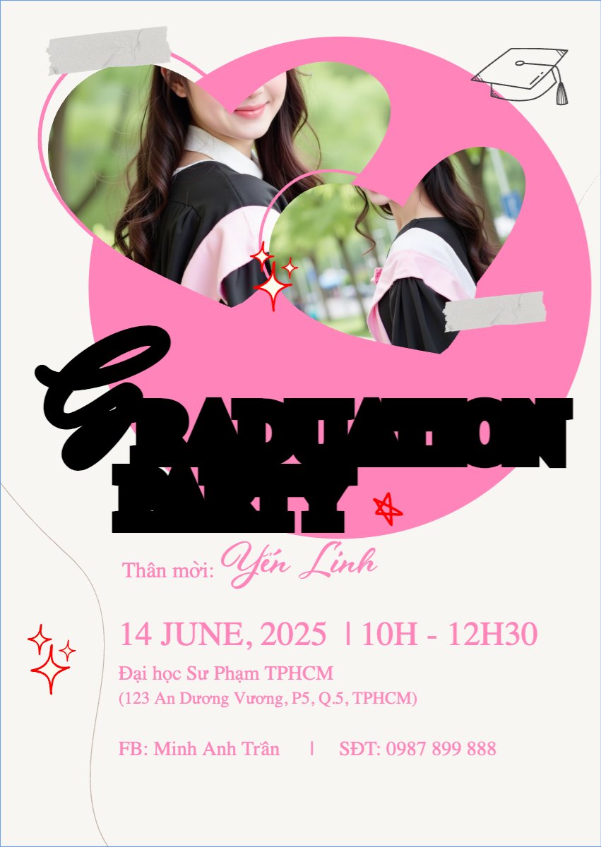 Mẫu Thư mời Tốt nghiệp, kỉ yếu, Graduation, yearbook, hiện đại, sang trọng, modern — LayerPic