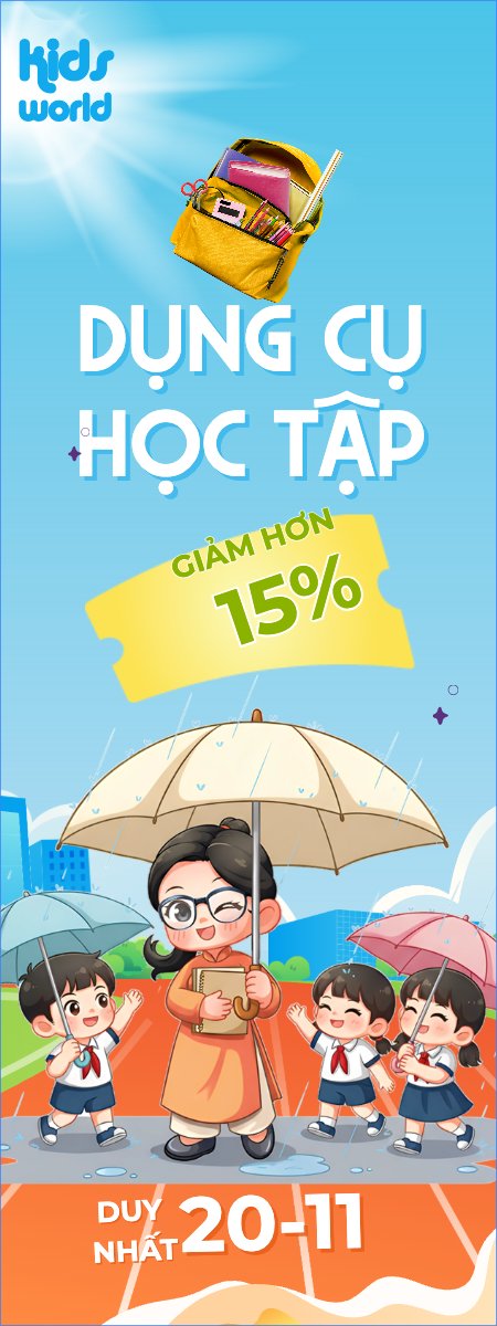 Mẫu Standee Giảm giá dụng cụ học tập — LayerPic