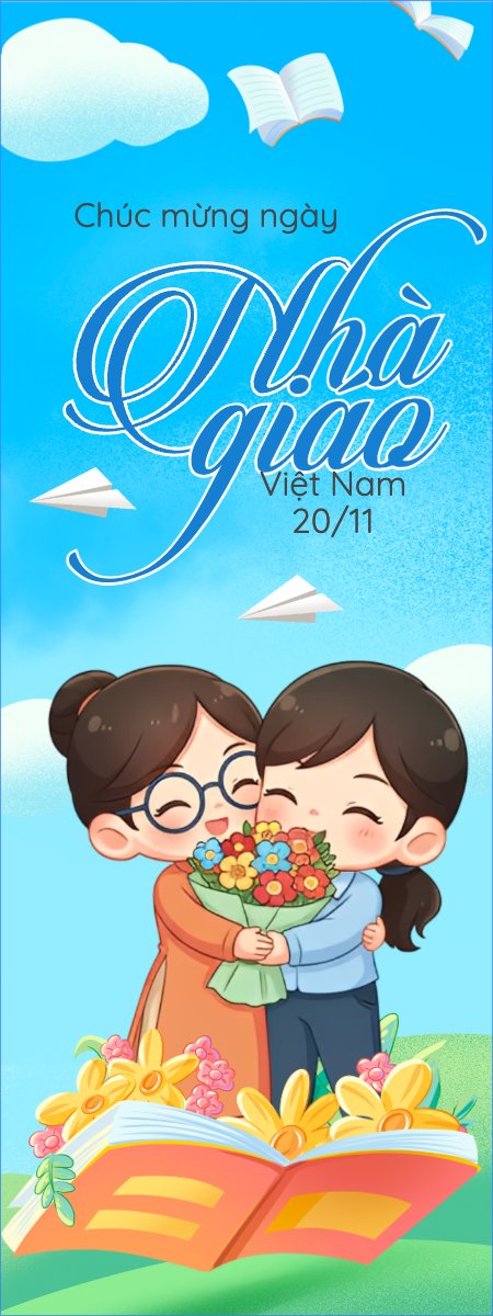 Mẫu Standee Chúc mừng ngày nhà giáo — LayerPic