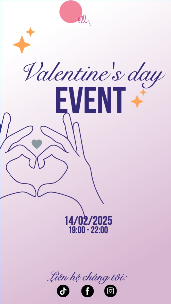 Mẫu Bài post MXH (9:16) Lễ tình nhân, Valentine's day, 14/2, sự kiện, event, chương trình, sale, giải trí, entertainment — LayerPic