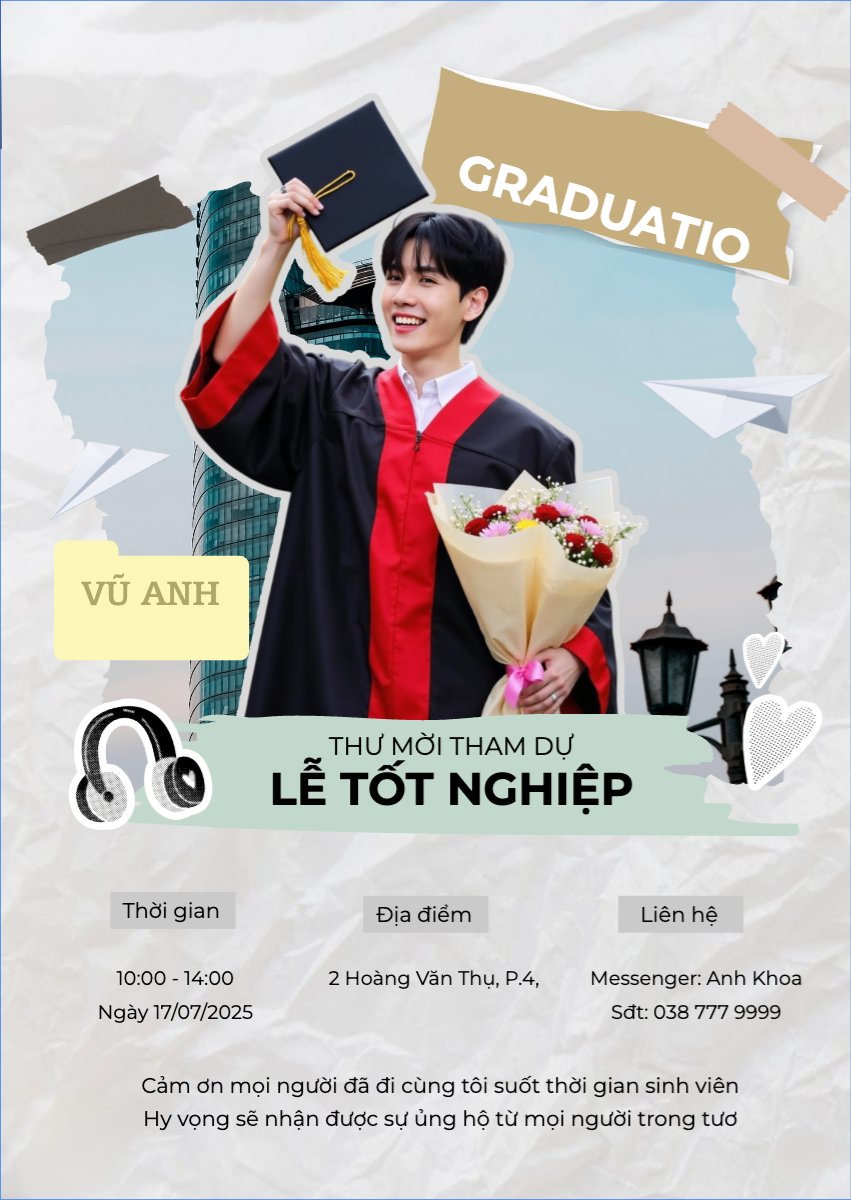 Mẫu Thư mời Tốt nghiệp, kỉ yếu, Graduation, yearbook,hiện đại, sang trọng, modern — LayerPic