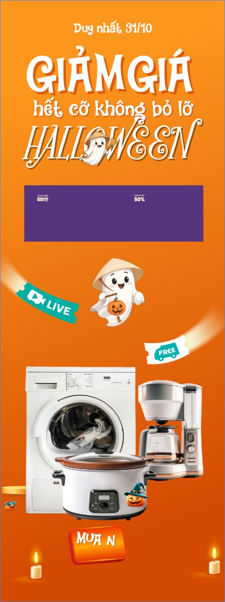 Mẫu Standee Halloween, lễ hội ma quái, sự kiện, event, công nghệ, technology, điện tử, electronic, dễ thương, cute, chibi, hoạt hình, cartoon — LayerPic