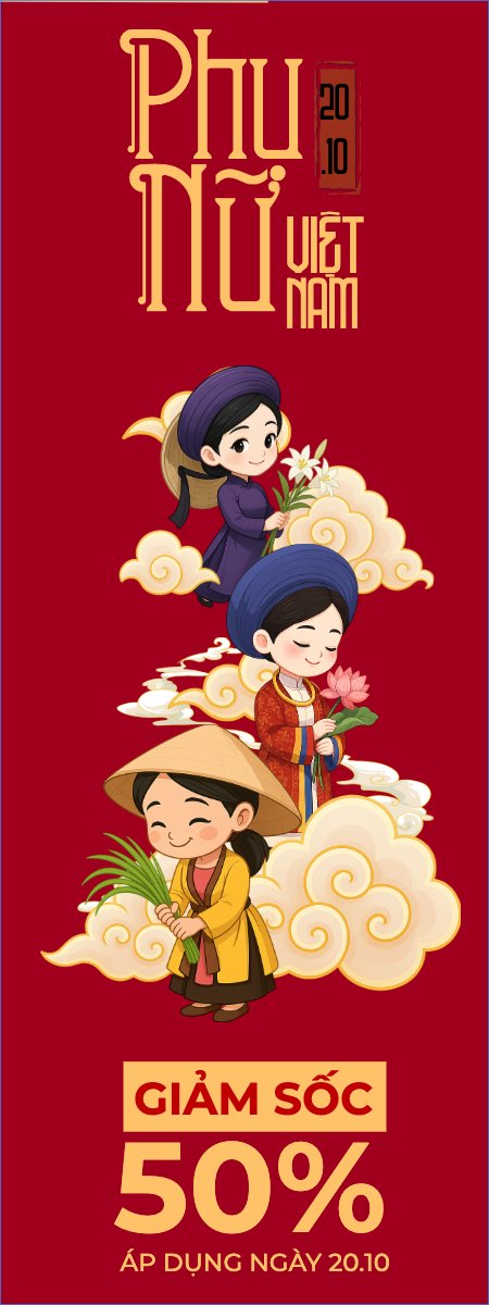 20/10, Ngày phụ nữ Việt Nam, Vietnamese Women's Day, phụ nữ, sự kiện, event, dễ thương, cute, chibi, hoạt hình, cartoon