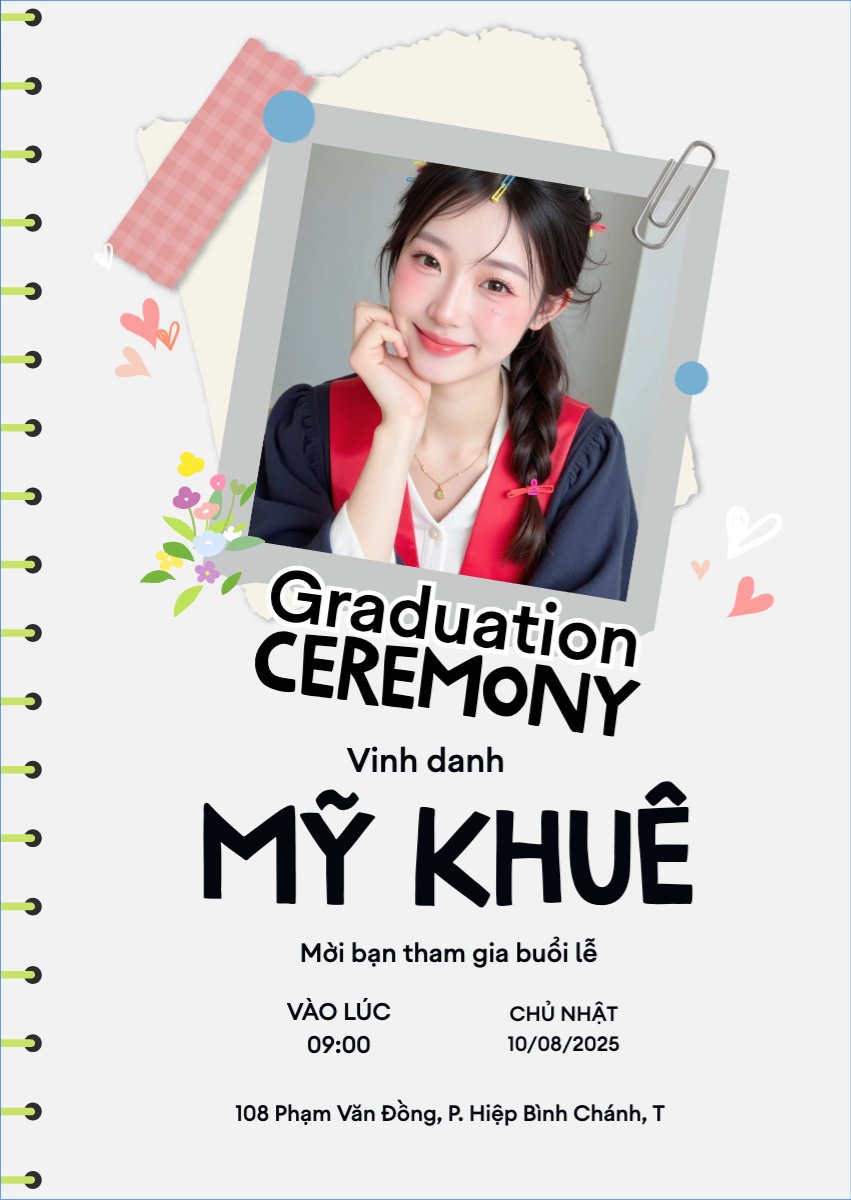 Mẫu Thư mời Tốt nghiệp, kỉ yếu, Graduation, yearbook, hiện đại, sang trọng, modern — LayerPic
