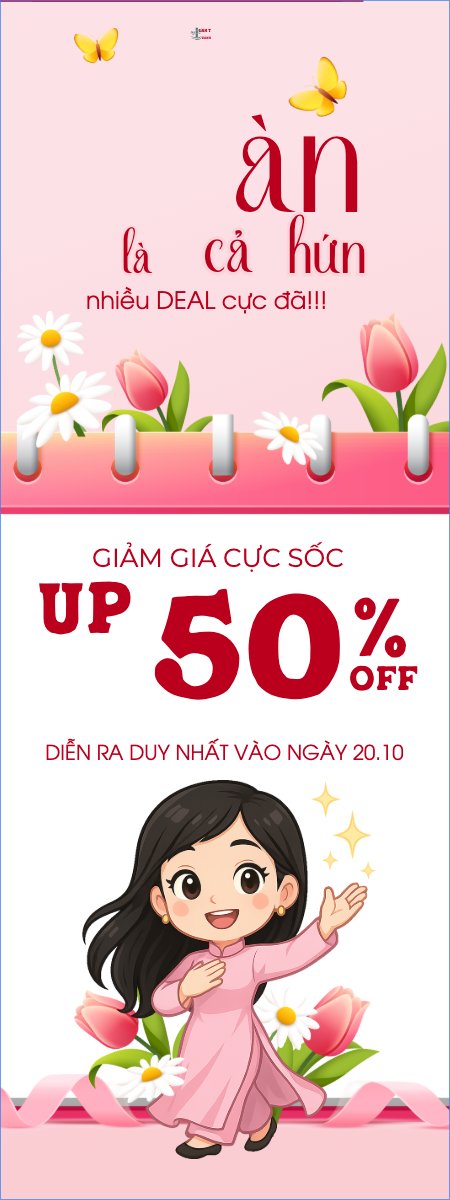 Mẫu Standee 20/10, Ngày phụ nữ Việt Nam, Vietnamese Women's Day, phụ nữ, sự kiện, event, dễ thương, cute, chibi, hoạt hình, cartoon — LayerPic