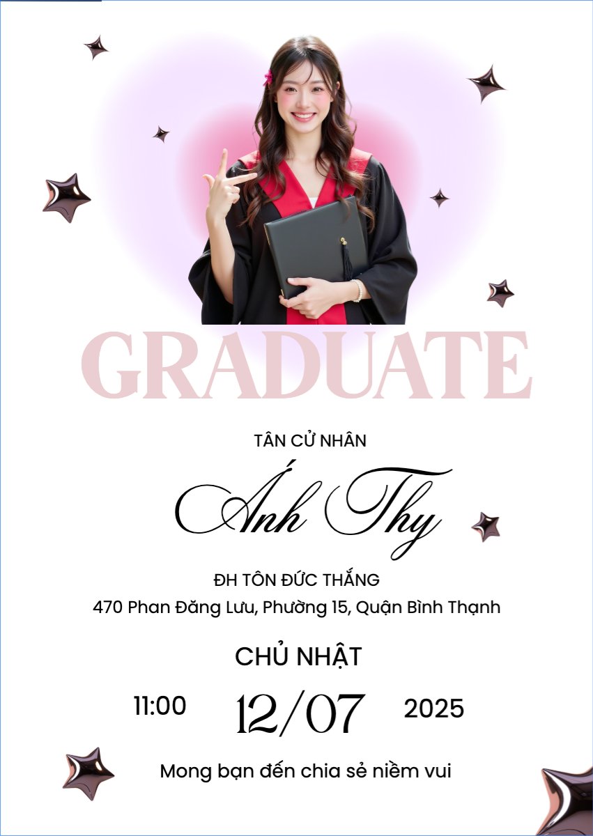 Mẫu Thư mời Tốt nghiệp, kỉ yếu, Graduation, yearbook, hiện đại, sang trọng, modern — LayerPic