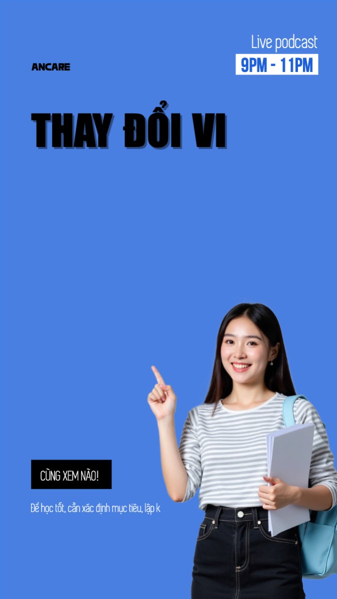 Mẫu Bài post MXH (9:16) Giáo dục, education, school, trường học — LayerPic