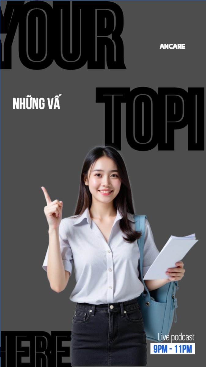 Mẫu Bài post MXH (9:16) Giáo dục, education, school, trường học — LayerPic